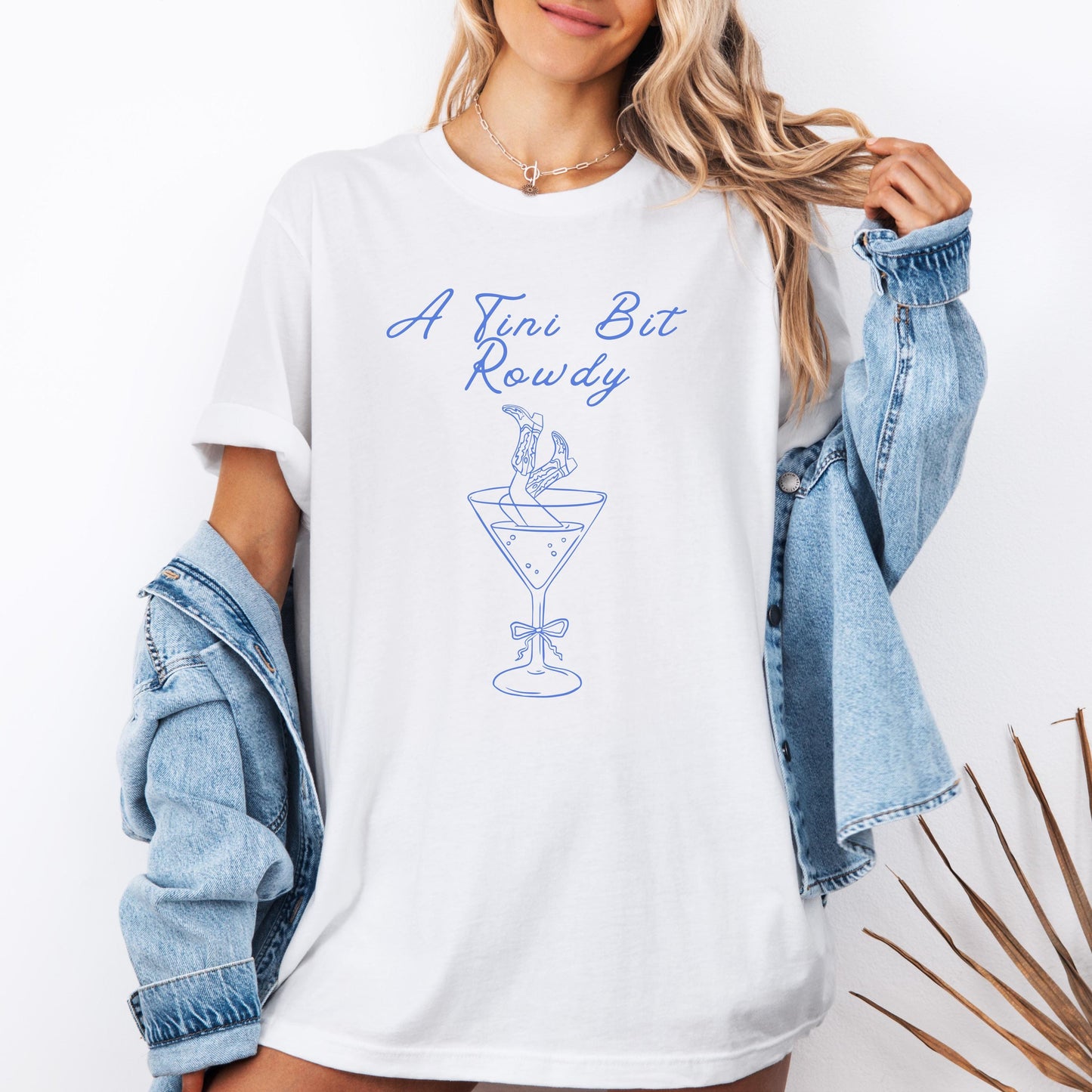 Tini Bit Rowdy Western Shirt – Funny Cowgirl Martini Tee, Country Concert Outfit, Bella Canvas Unisex T-Shirt