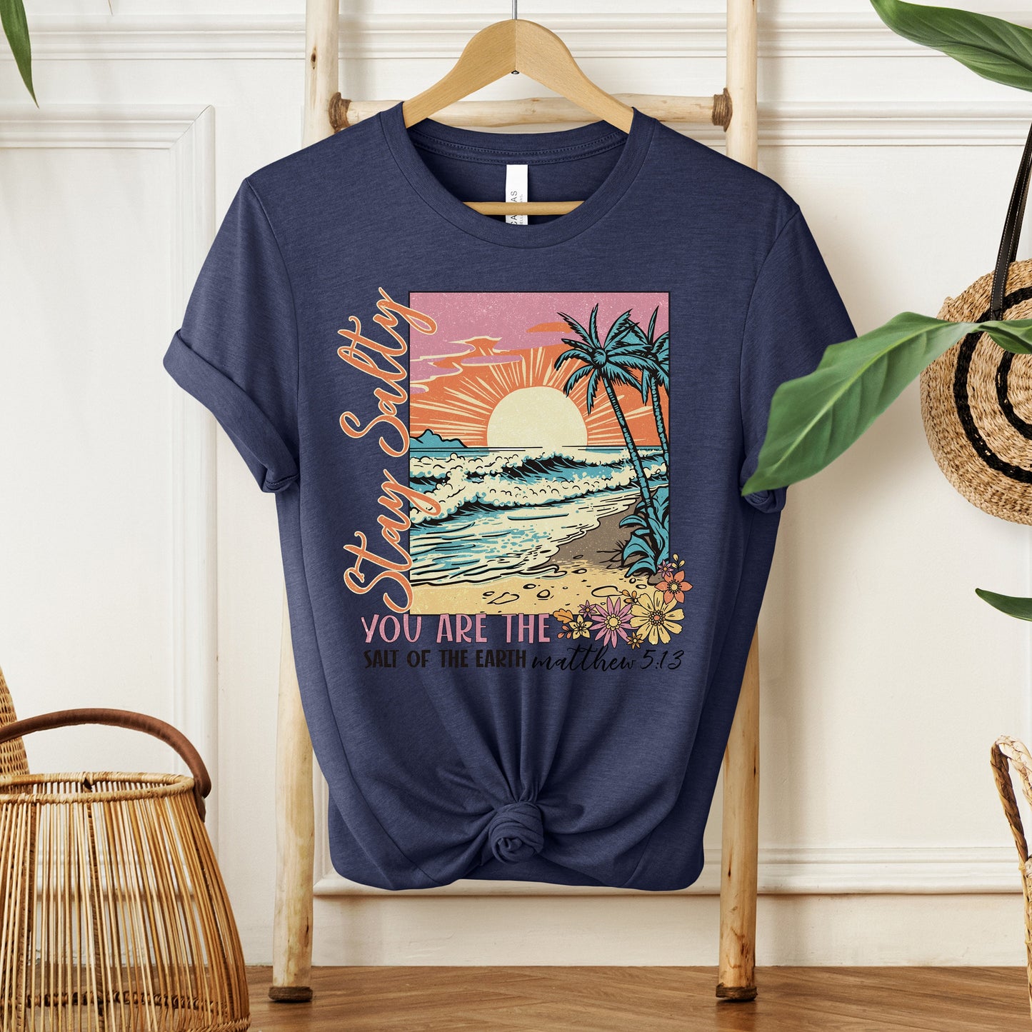 Stay Salty Christian Shirt, Bible Verse T-Shirt, Faith-Based Gift, Jesus Tee, Salt and Light Shirt, Scripture Quote Religious Tee