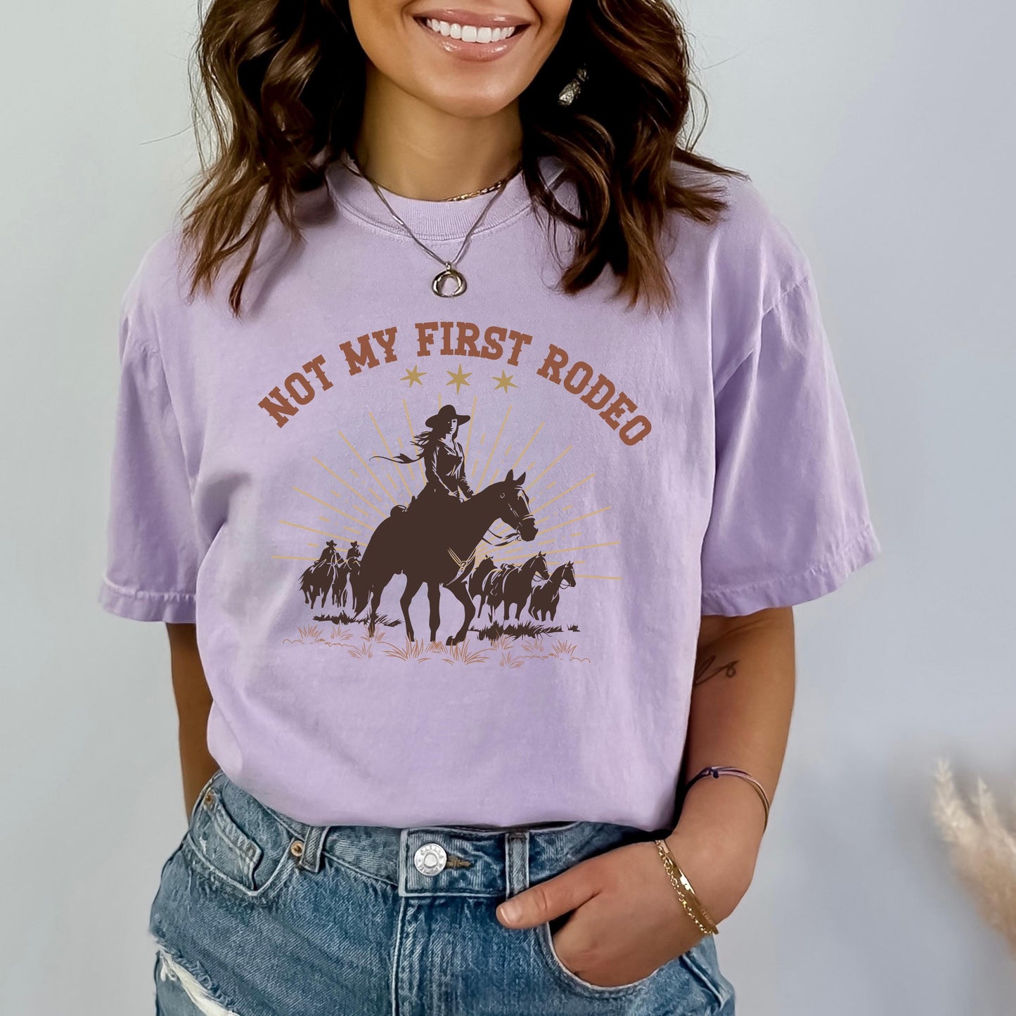 Country Western Shirt - Not My First Rodeo, Cowgirl, Horse, Country Music Shirt, Comfort Colors for Her
