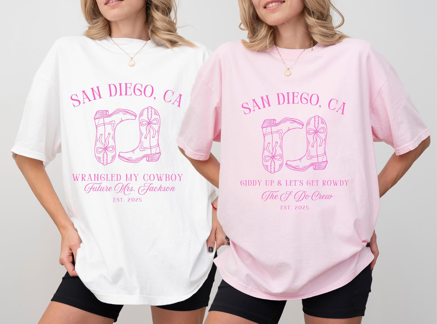 Custom Bachelorette Shirts Boots and Bows Bach Party Tee Bride and Crew Matching Shirts Country Western Bachelorette Personalized Shirt