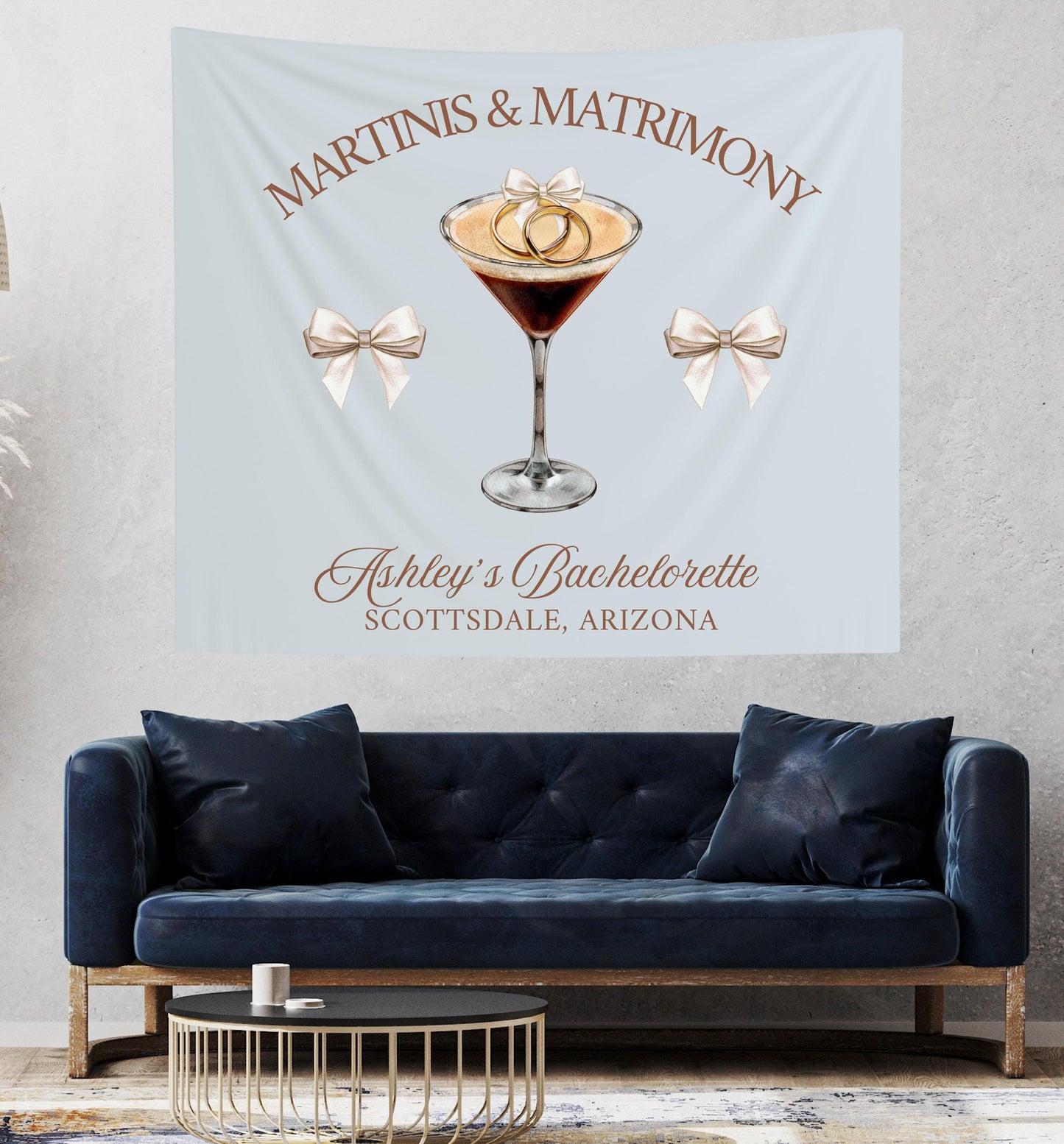 Martinis & Matrimony Banner, Espresso Martini Bachelorette Decor, Bridal Shower Banner, Custom Party Sign, Bow Bachelorette Theme