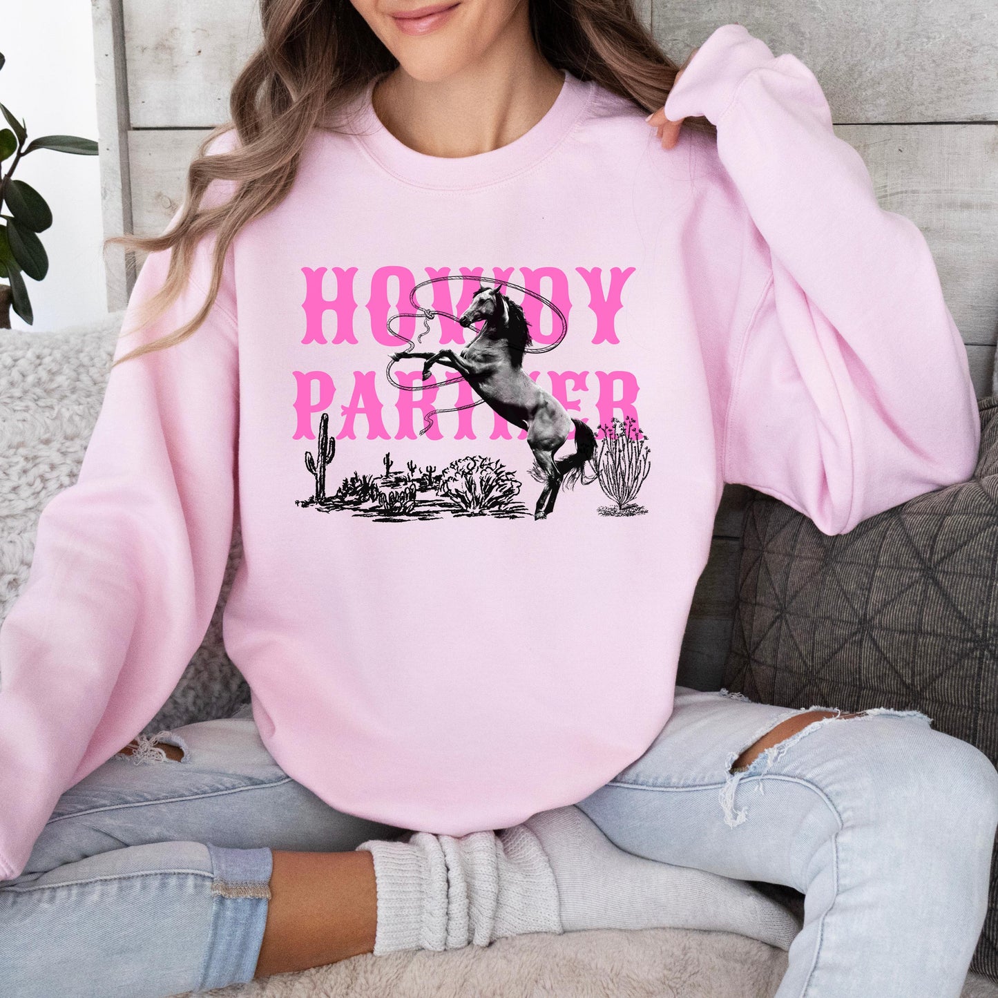County Western Sweatshirt, Unisex Rodeo Sweatshirt, Horse Shirt, Country Music Fest Shirt - Cowgirl Crewneck