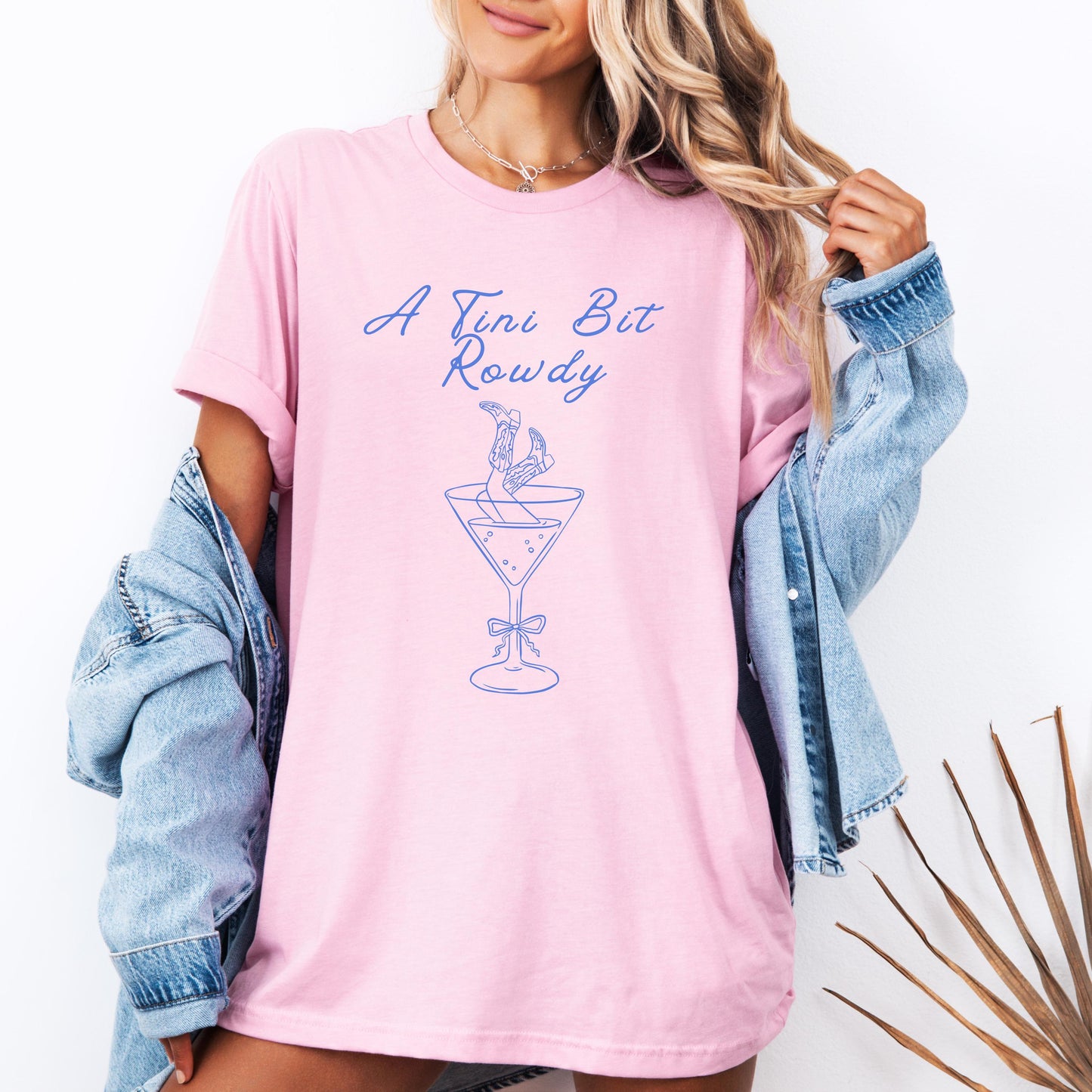 Tini Bit Rowdy Western Shirt – Funny Cowgirl Martini Tee, Country Concert Outfit, Bella Canvas Unisex T-Shirt