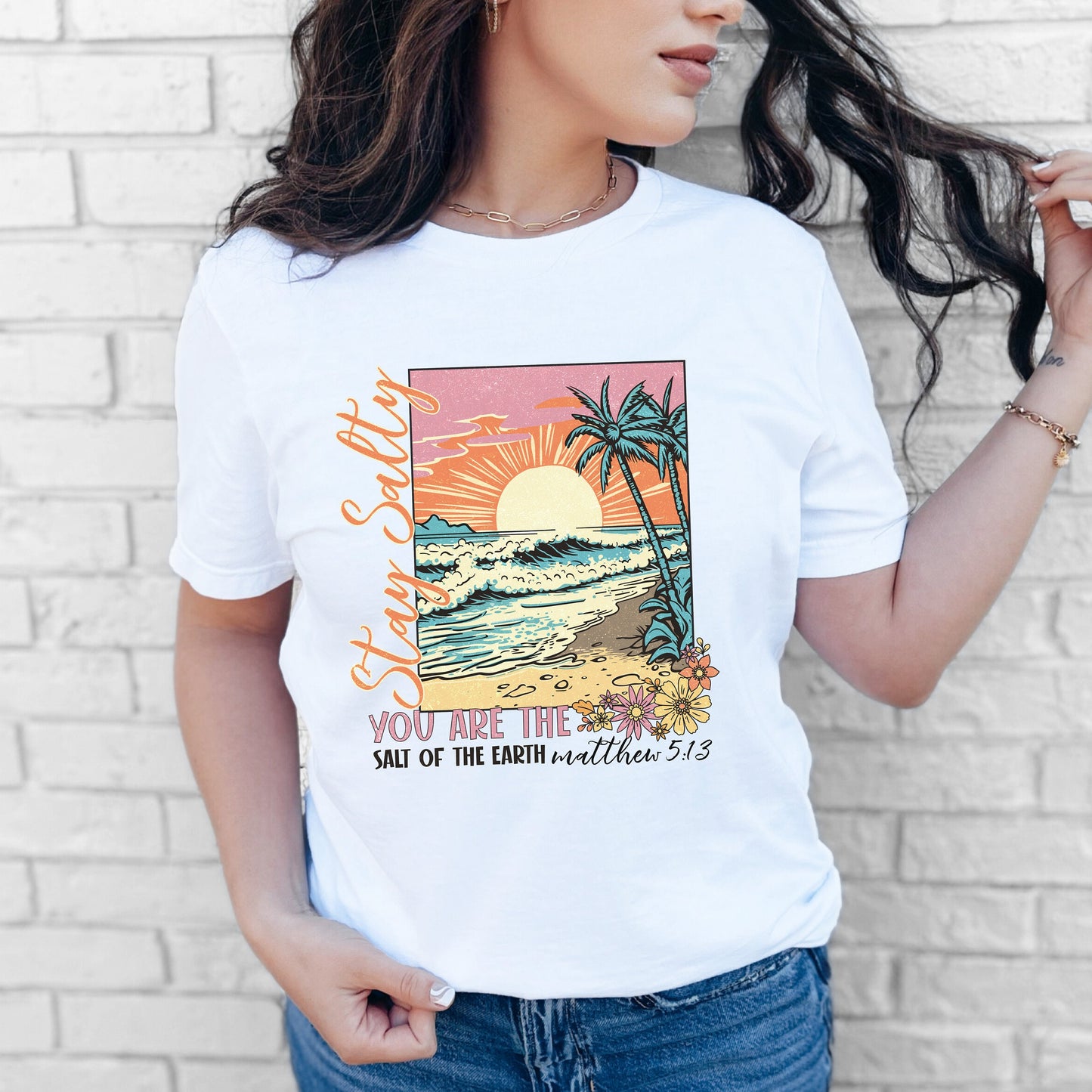 Stay Salty Christian Shirt, Bible Verse T-Shirt, Faith-Based Gift, Jesus Tee, Salt and Light Shirt, Scripture Quote Religious Tee