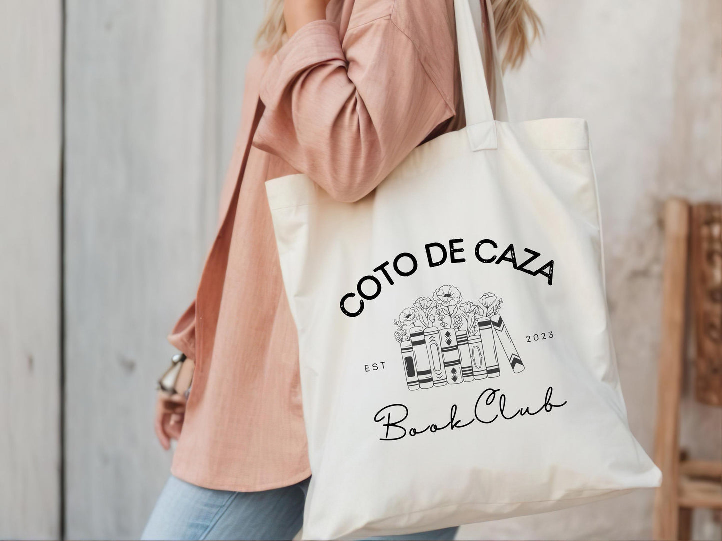 Personalized Book Lover Tote | Custom Library Bag | Book Club Gift | Canvas Reading Tote