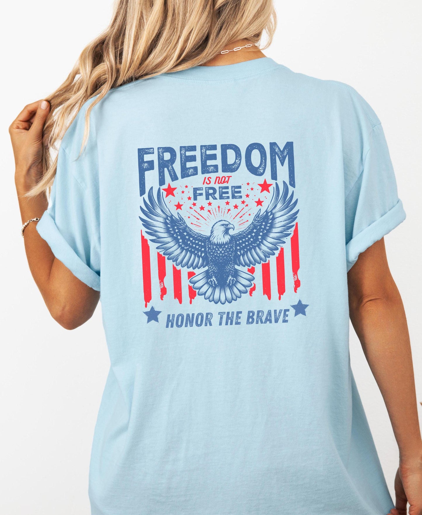 Freedom Is Not Free Shirt, Honor The Brave Tee, Patriotic Eagle T-Shirt, USA Flag Shirt, Veterans Memorial Shirt, Military Gift