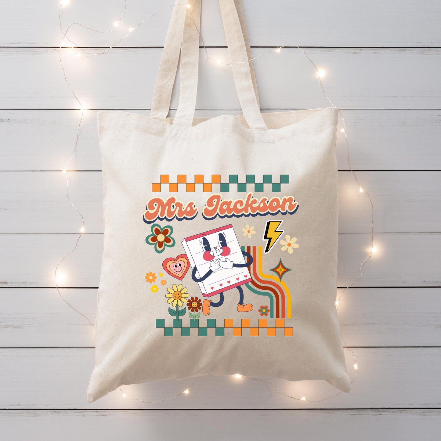 Custom Back-to-School Tote | Personalized Student, Teacher & Senior Bag | Library Sports Tote