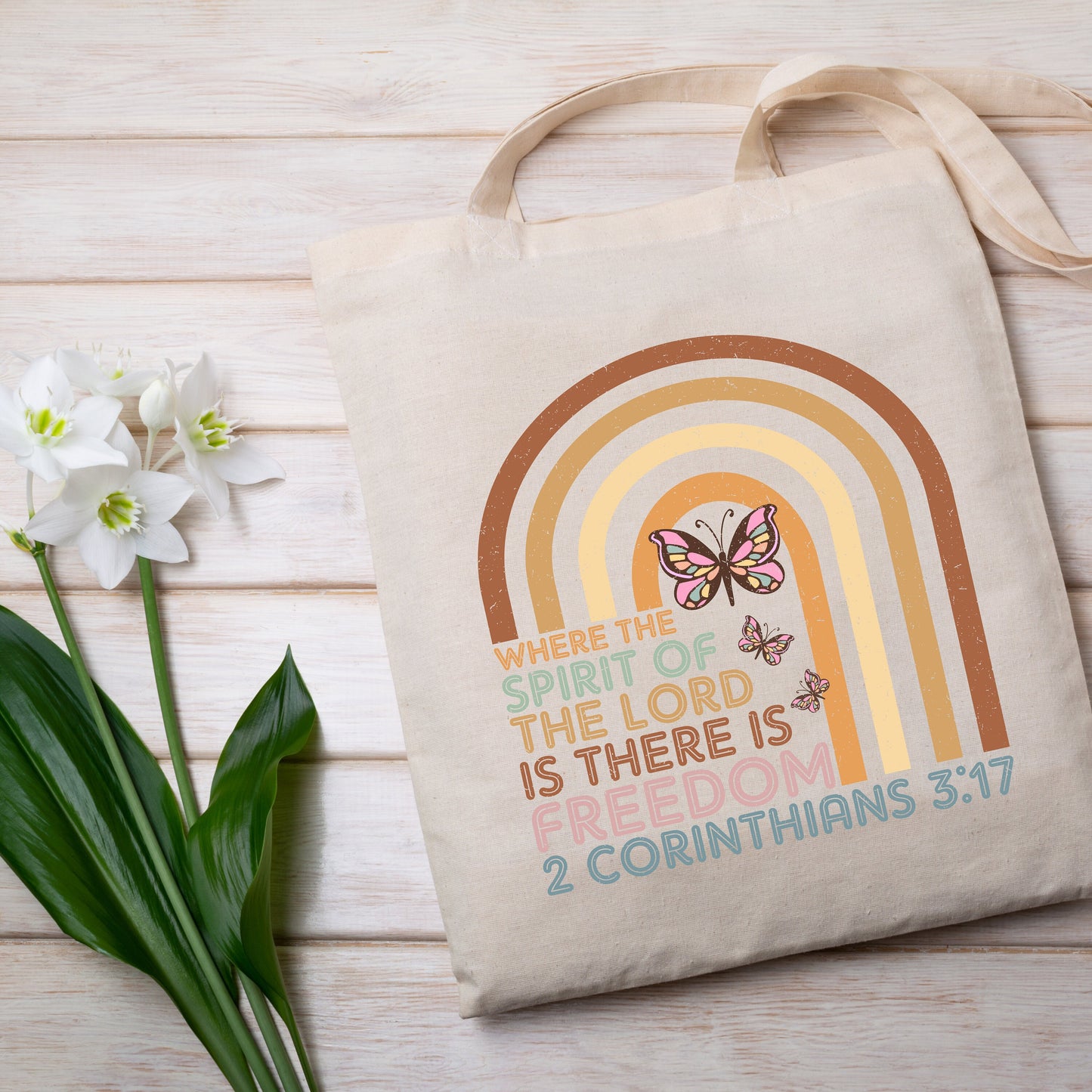 Religious Tote Bag, Prayer Tote, Scripture Tote Bag, Christian Book Bag, Christian Gifts, Double Sided Design Tote