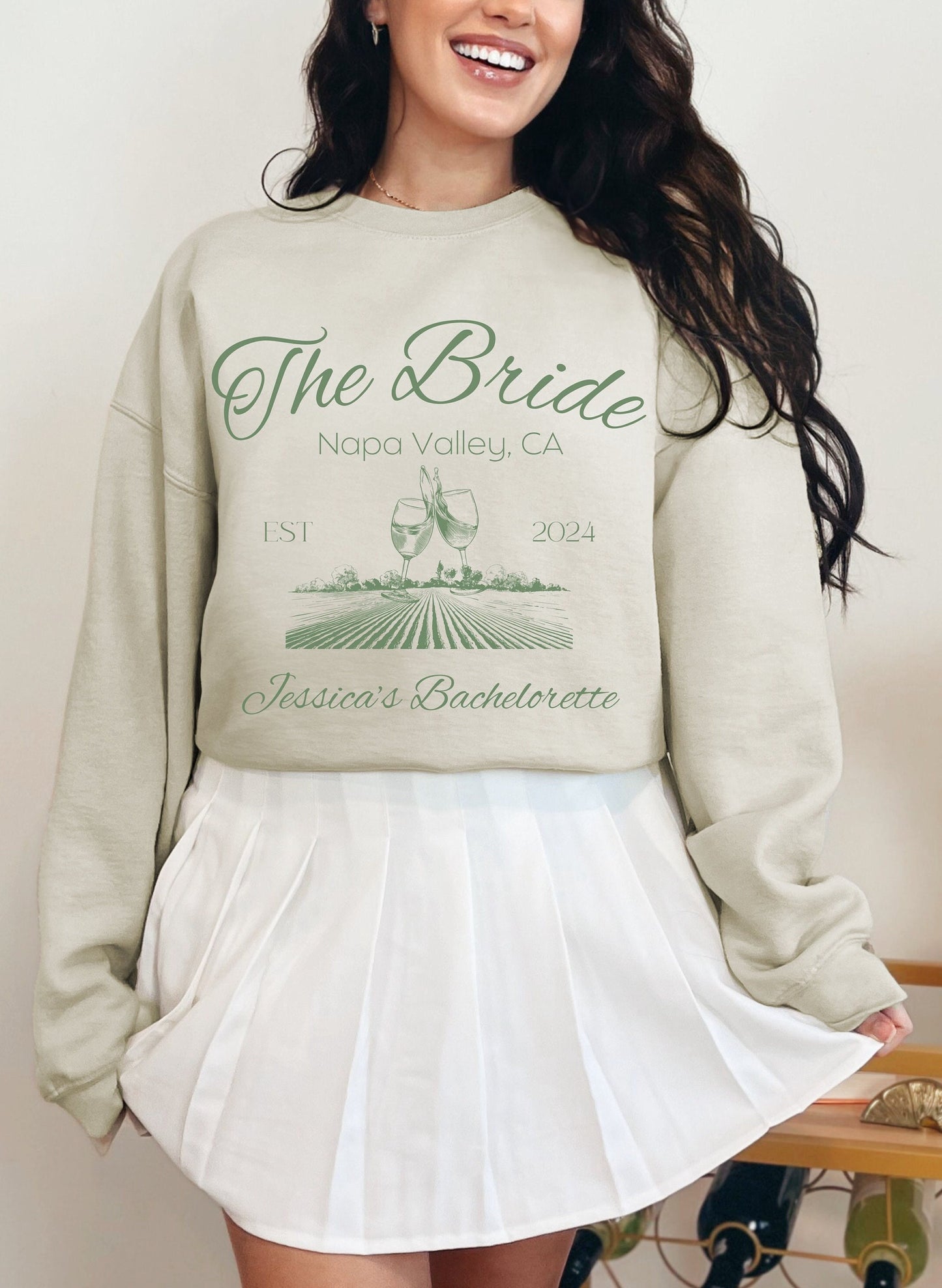 Custom Bachelorette Party Sweatshirt, Customized Bride Crewneck, Bach Party Sweatshirt, Custom Bride, Custom Bridal Party Shirt, Napa Bride
