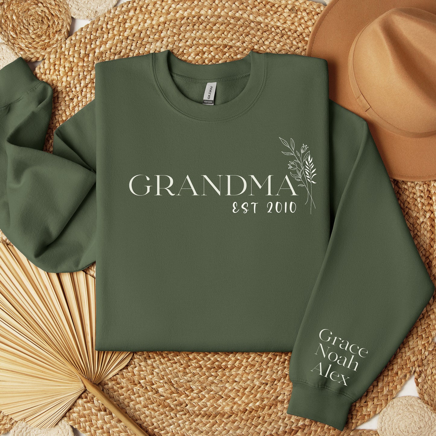 Custom Grandma Sweatshirt, Grandma Sweatshirt, Mom Sweater, Gift for Grandma, Mothers Day, Custom Gma Crewneck