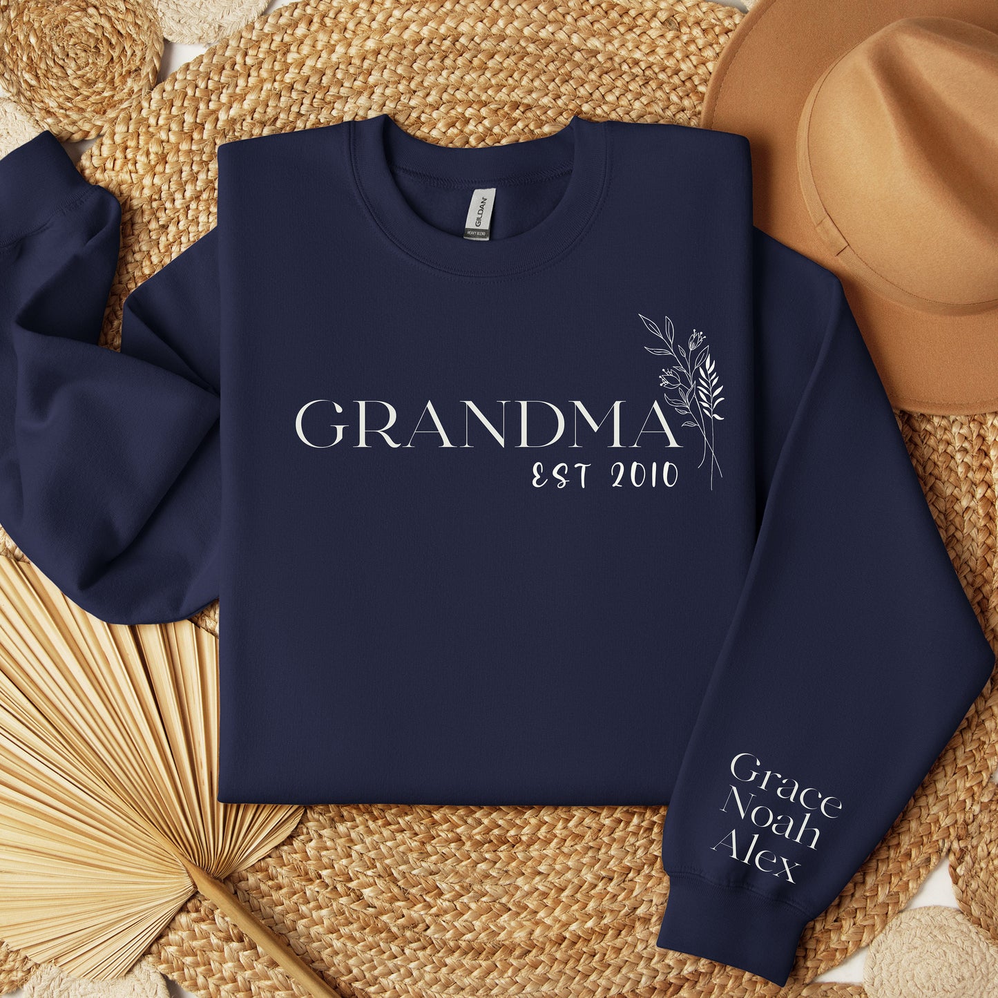 Custom Grandma Sweatshirt, Grandma Sweatshirt, Mom Sweater, Gift for Grandma, Mothers Day, Custom Gma Crewneck
