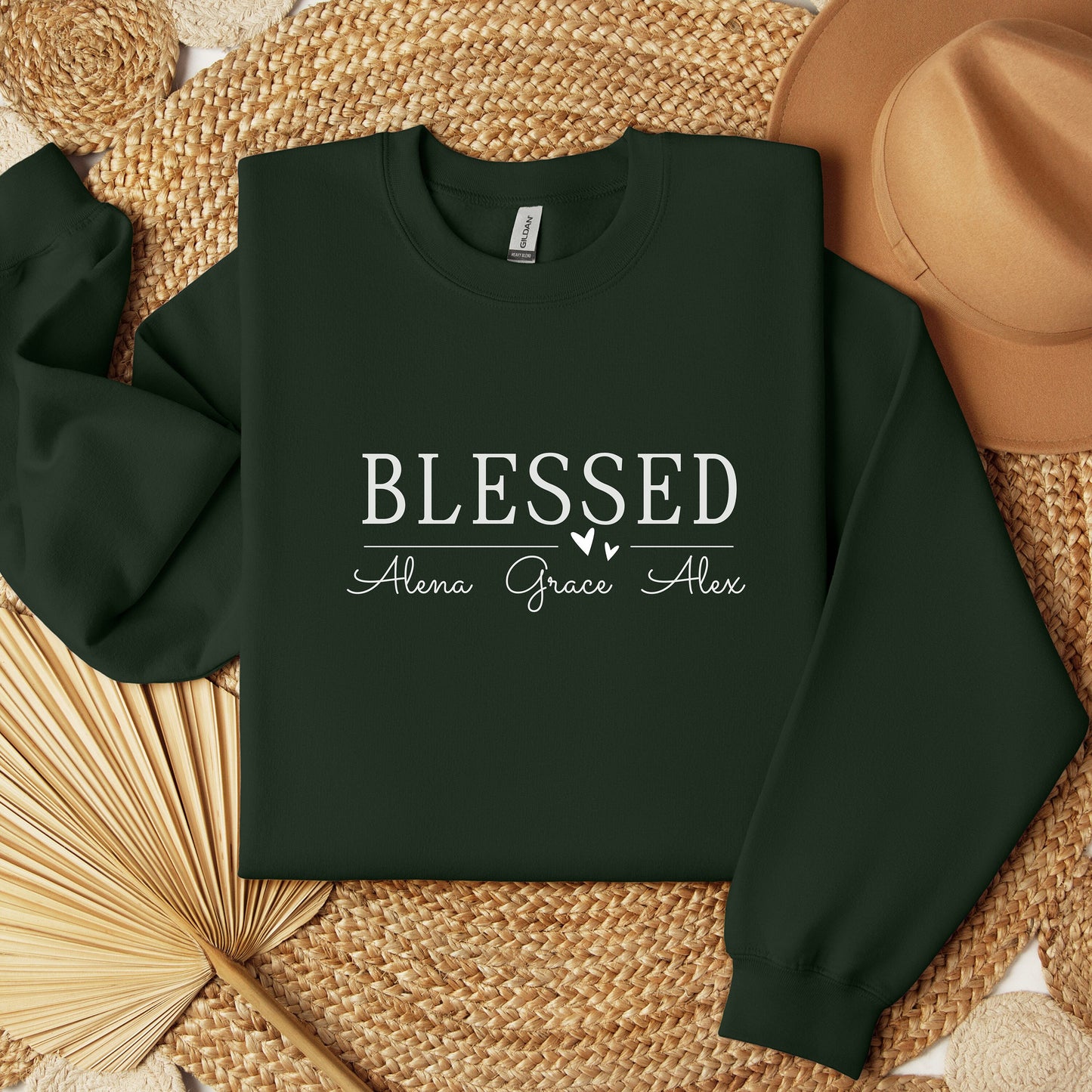 Blessed Custom Sweatshirt with Kids names, Mother's Day Gift Shirt, Birthday Nana Grandma Baby Shower Gift, Grandkids names personalized