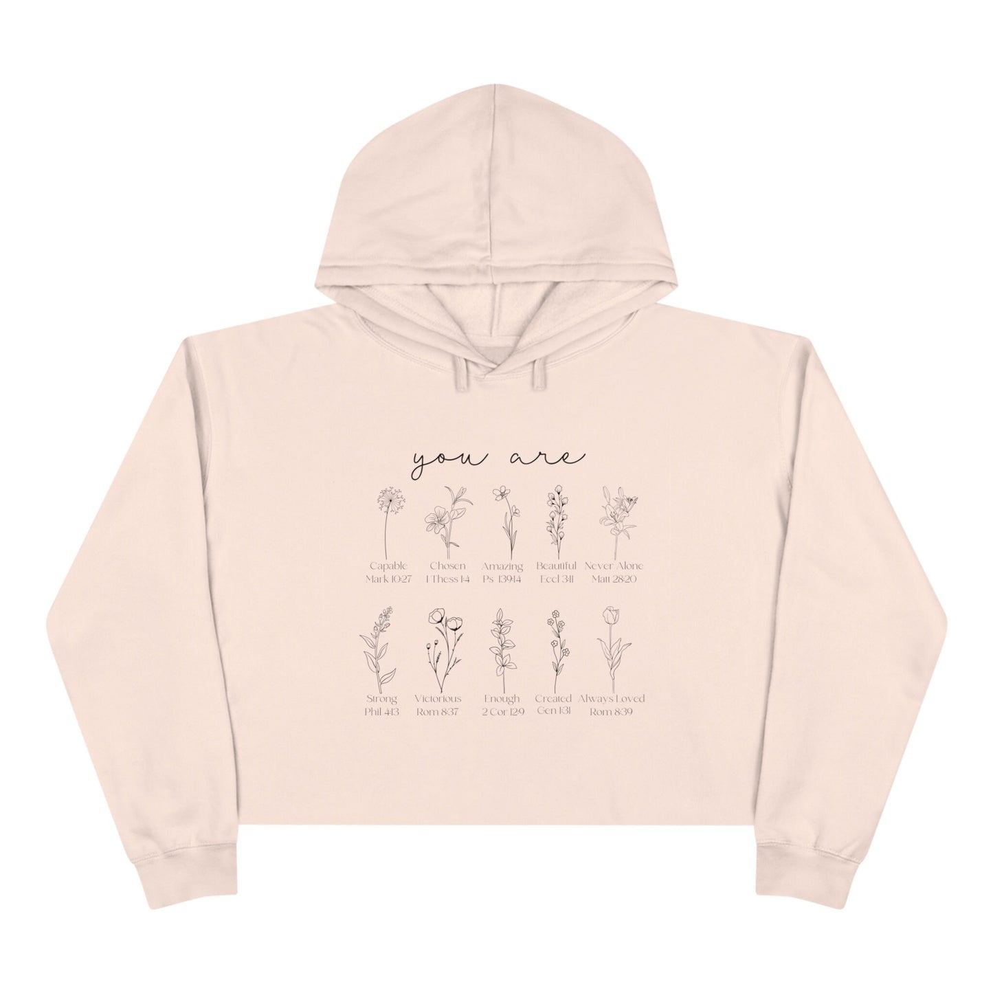 You Are Christian Hoodie, Christian Sweatshirt, Christian Gift, Religious Shirt, Bible Verse Hoodie, Christian Cropped Hoodie, Church Shirt