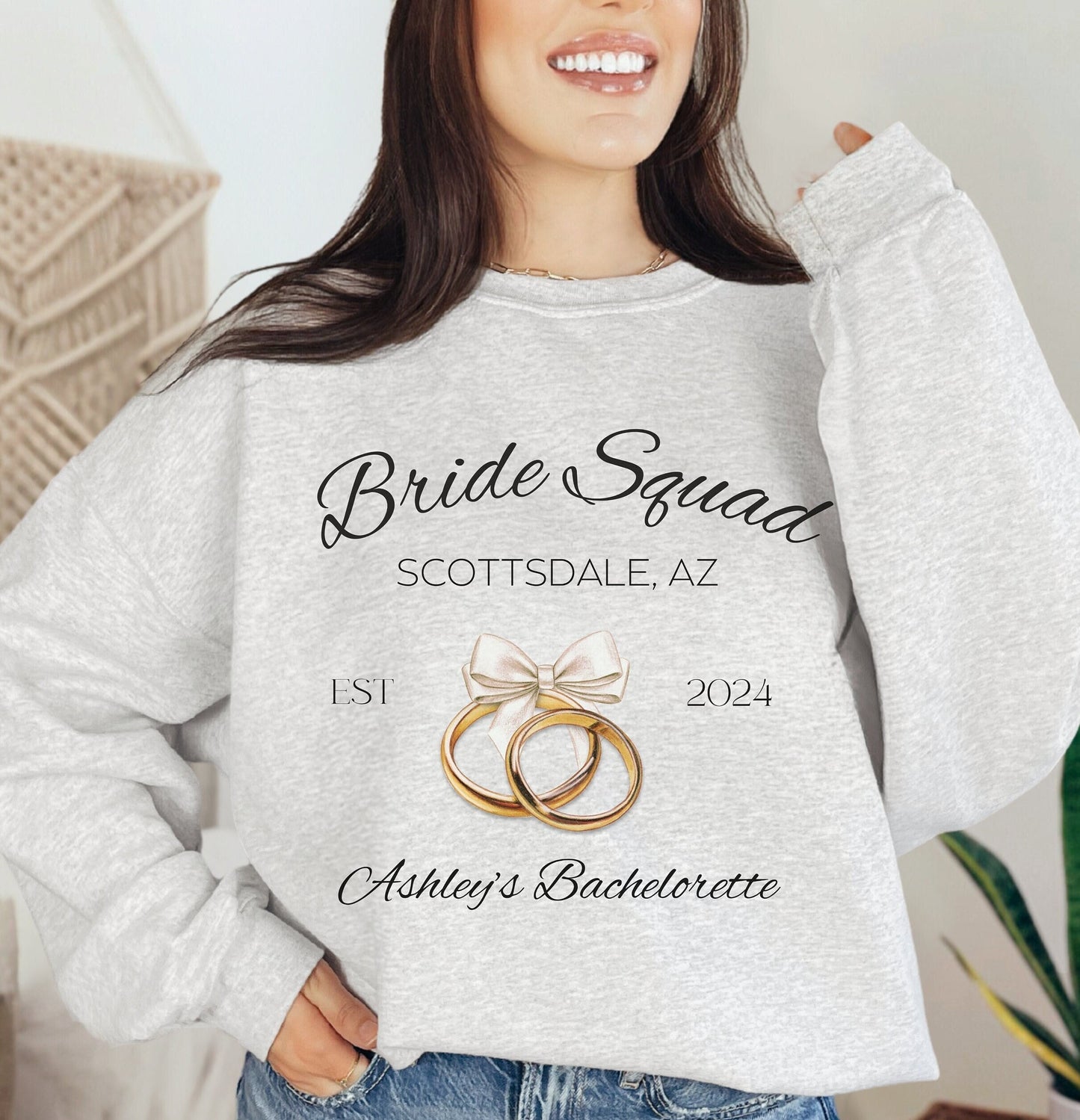 Custom Bachelorette Party Sweatshirt, Customized Bachelorette, Bach Party Sweatshirt, Custom Bride Shirt, Bridal Party, Scottsdale Bride