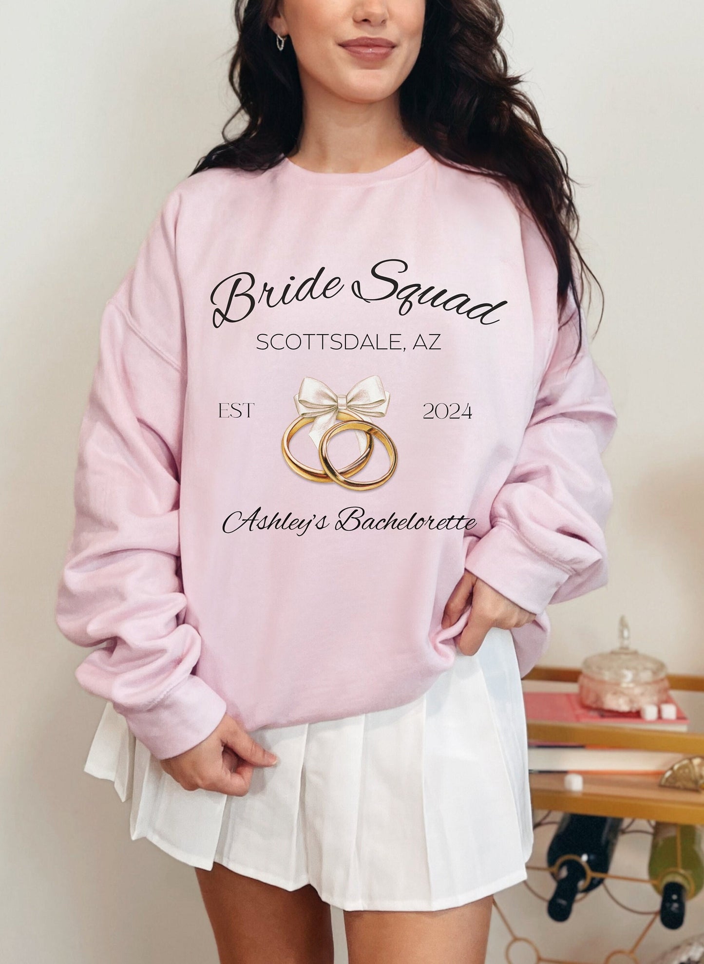 Custom Bachelorette Party Sweatshirt, Customized Bachelorette, Bach Party Sweatshirt, Custom Bride Shirt, Bridal Party, Scottsdale Bride