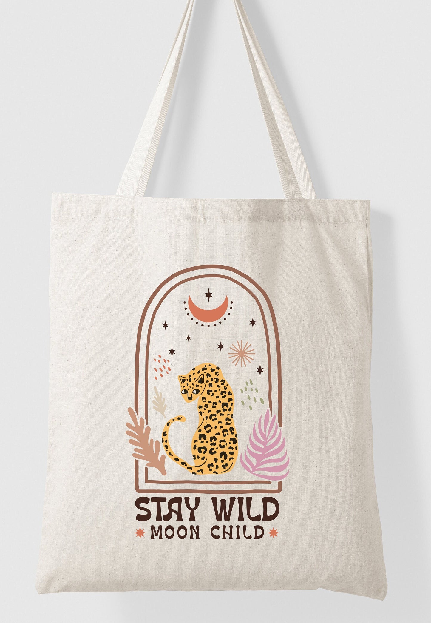 Stay Wild Tote, Cute Tote Bag, Book Bag, Cotton Tote, School Bag, Double Sided Design Tote