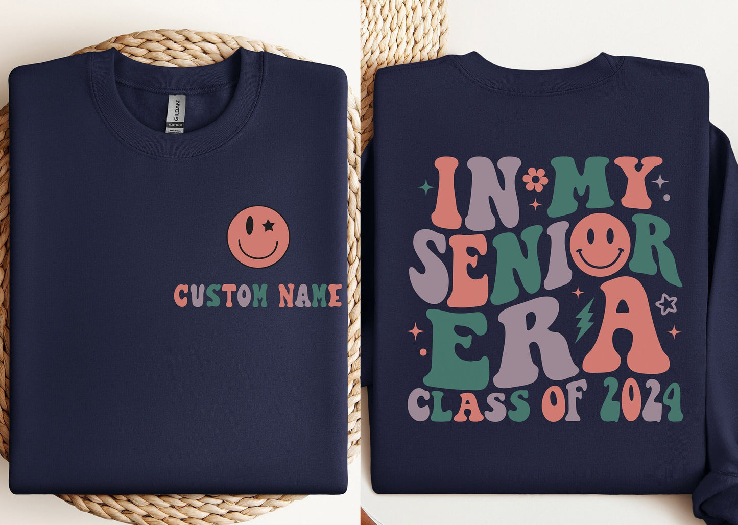Custom Senior 2024 Sweatshirt, Personalized Senior 2024 Crewneck, Senior Crewneck, Graduation Crewneck, Graduate 2024, Custom 2024 Senior