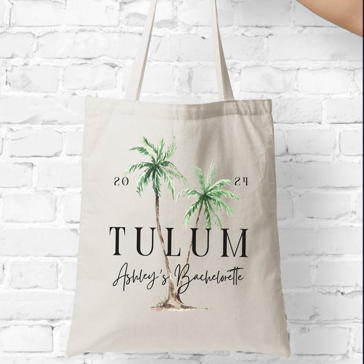 Personalized Bachelorette Tote Bag - Custom Bachelorette Party Favor Bag, Gift for Bridesmaids or Bridal Party, Destination Canvas Bag