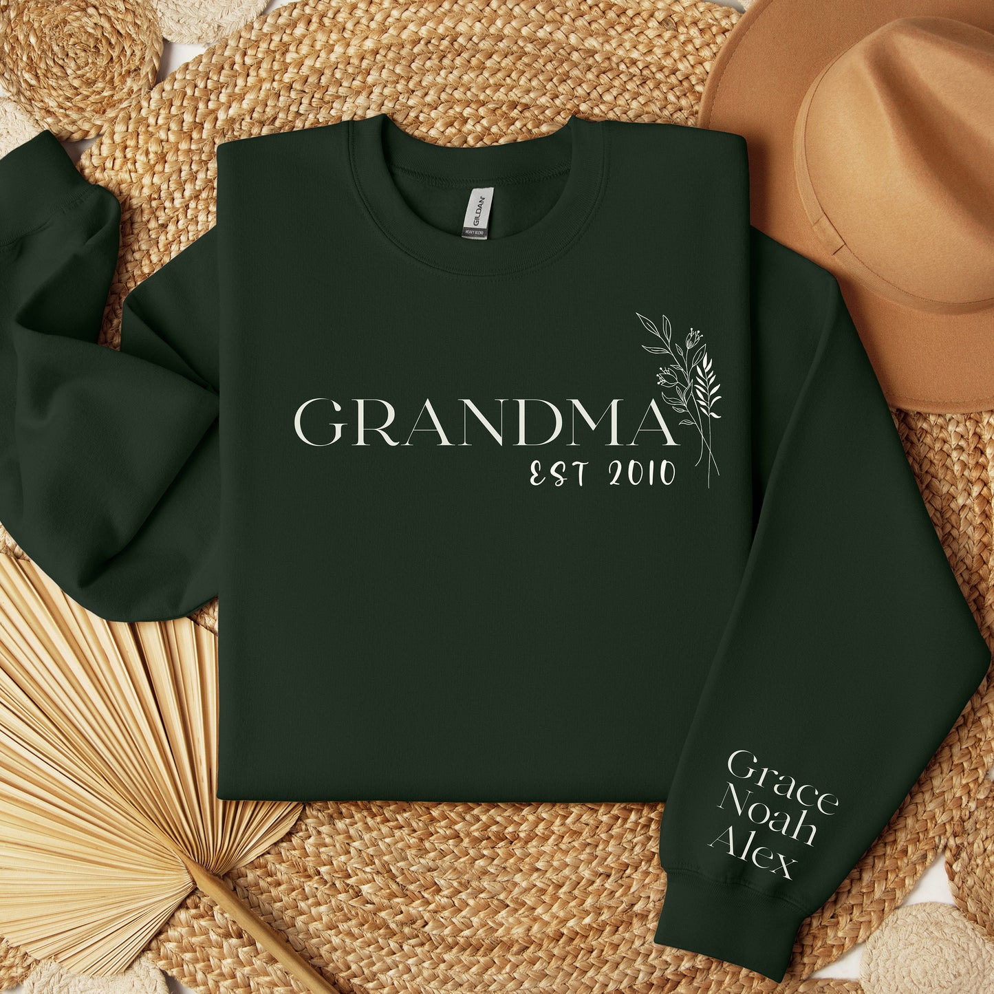 Custom Grandma Sweatshirt, Grandma Sweatshirt, Mom Sweater, Gift for Grandma, Mothers Day, Custom Gma Crewneck