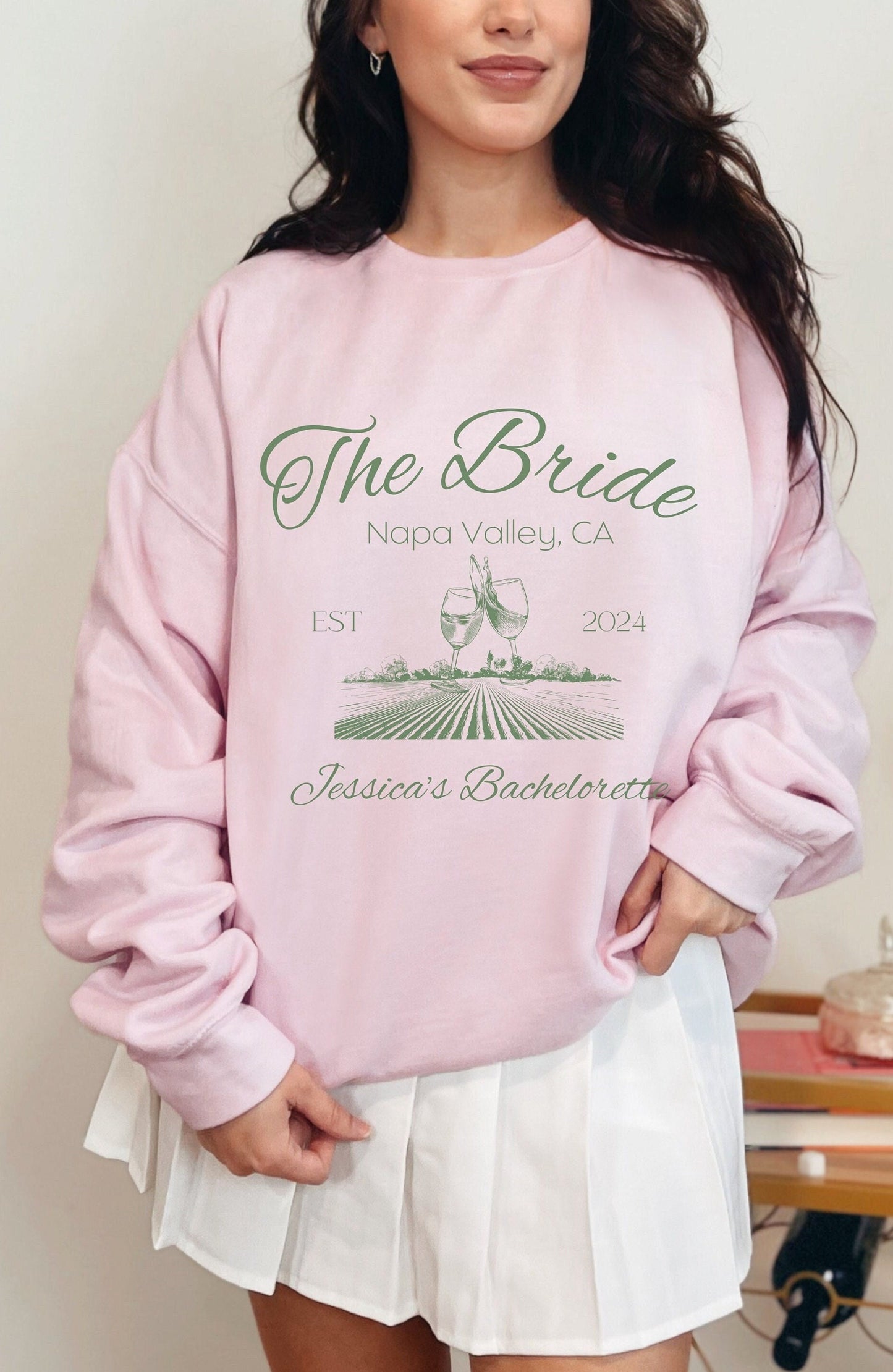 Custom Bachelorette Party Sweatshirt, Customized Bride Crewneck, Bach Party Sweatshirt, Custom Bride, Custom Bridal Party Shirt, Napa Bride