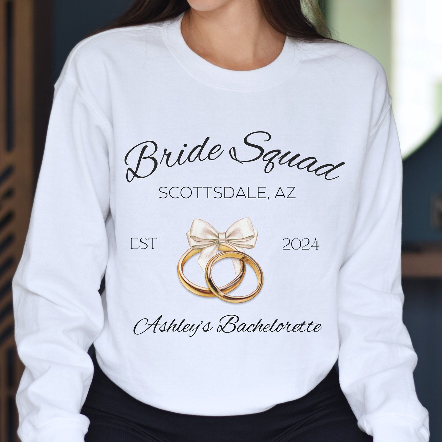 Custom Bachelorette Party Sweatshirt, Customized Bachelorette, Bach Party Sweatshirt, Custom Bride Shirt, Bridal Party, Scottsdale Bride