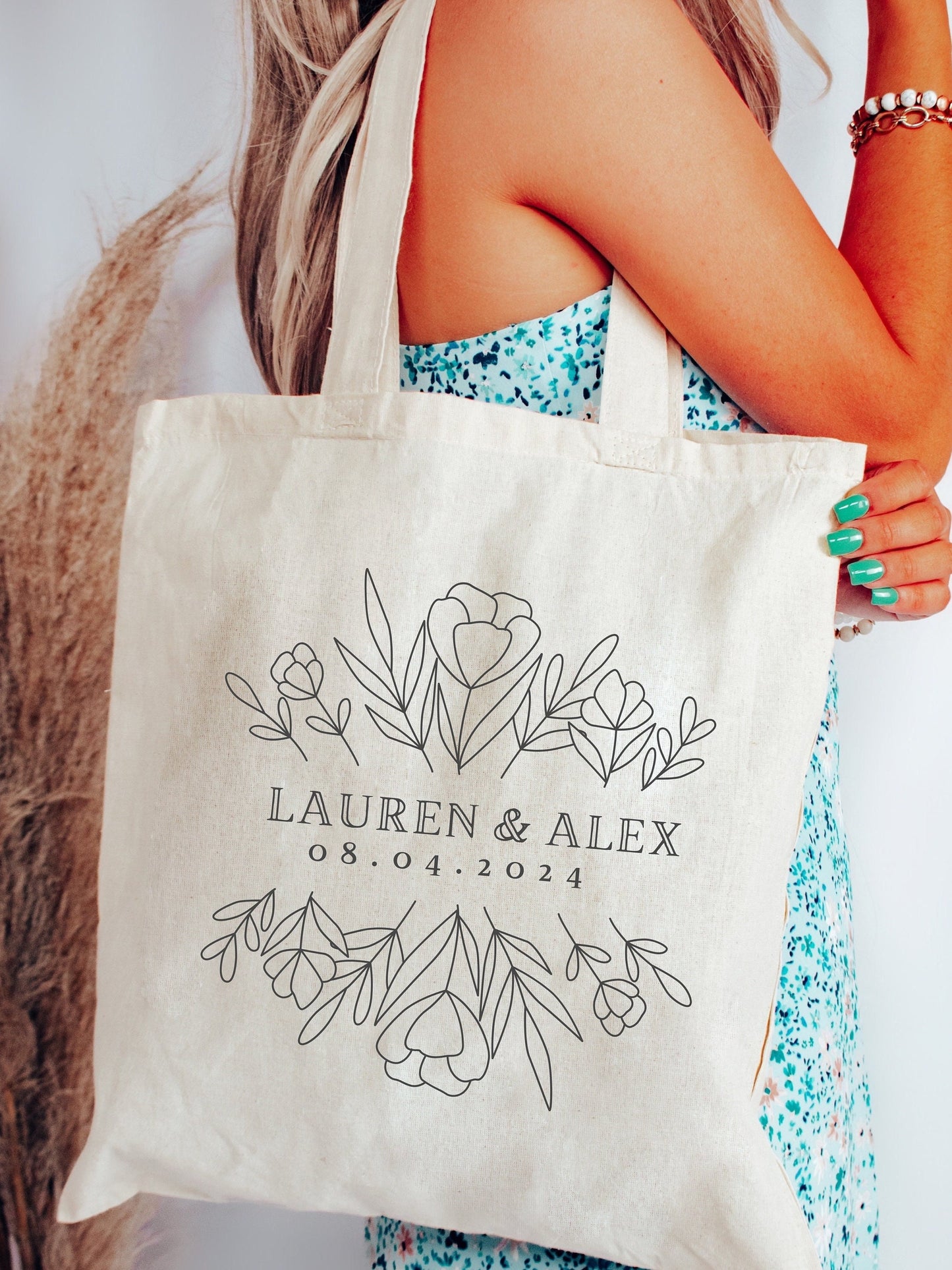Custom Wedding Tote Bag - Welcome Guest Gift Wedding - Bride and Groom Gift to Guests - Bridal Party Gift - Party Favor Gift
