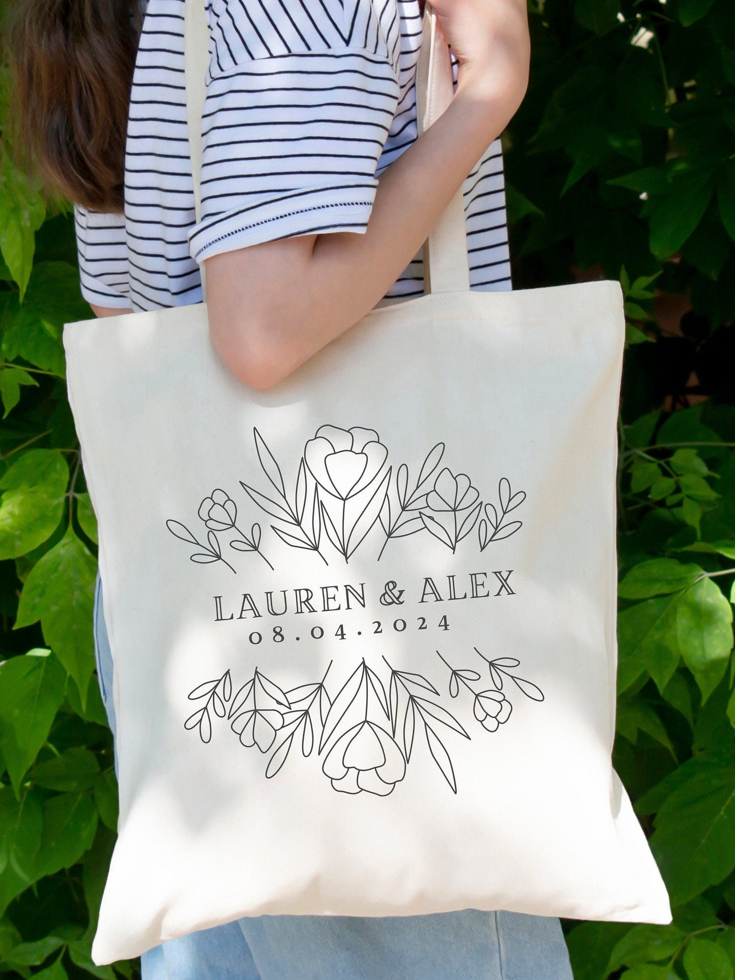 Custom Wedding Tote Bag - Welcome Guest Gift Wedding - Bride and Groom Gift to Guests - Bridal Party Gift - Party Favor Gift