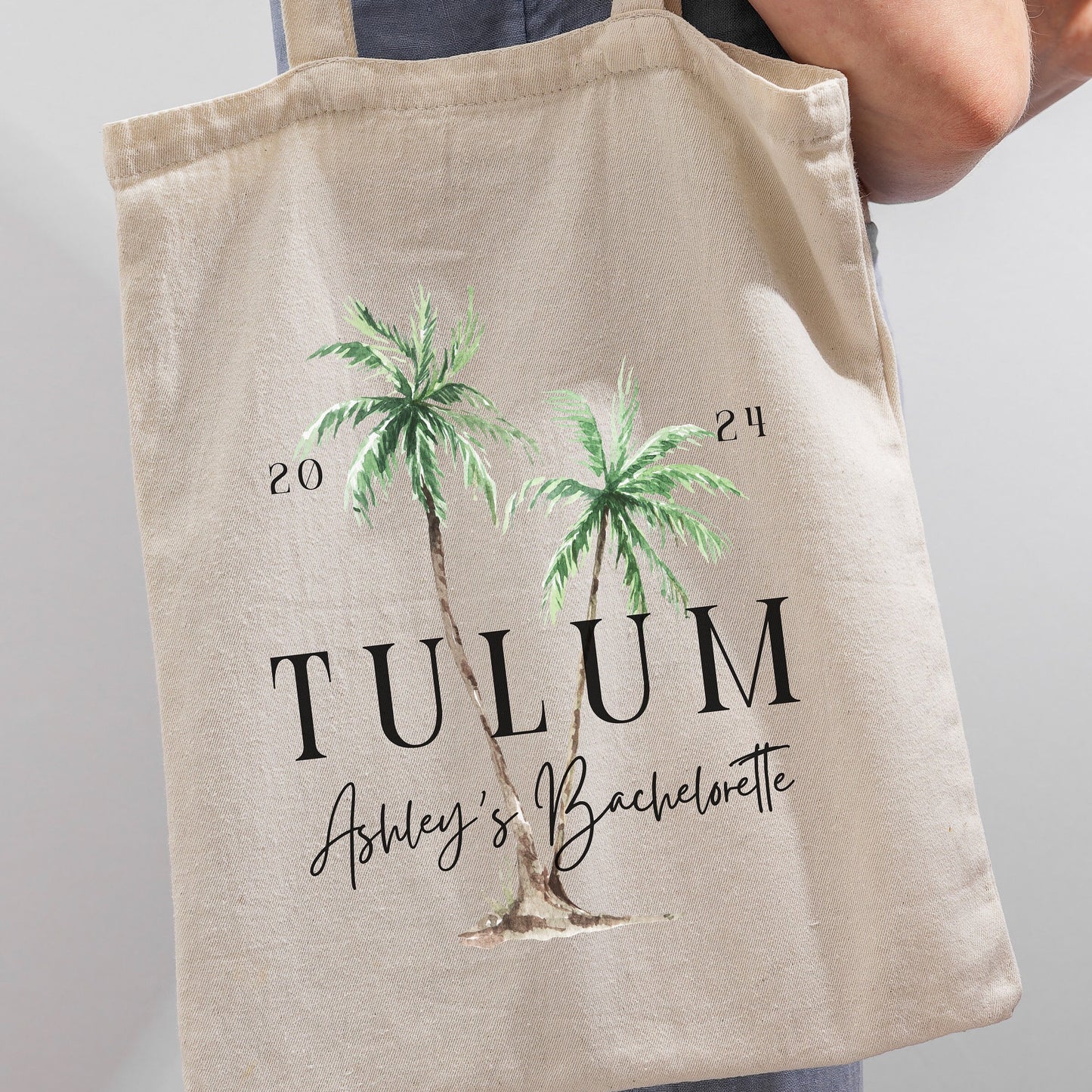Personalized Bachelorette Tote Bag - Custom Bachelorette Party Favor Bag, Gift for Bridesmaids or Bridal Party, Destination Canvas Bag