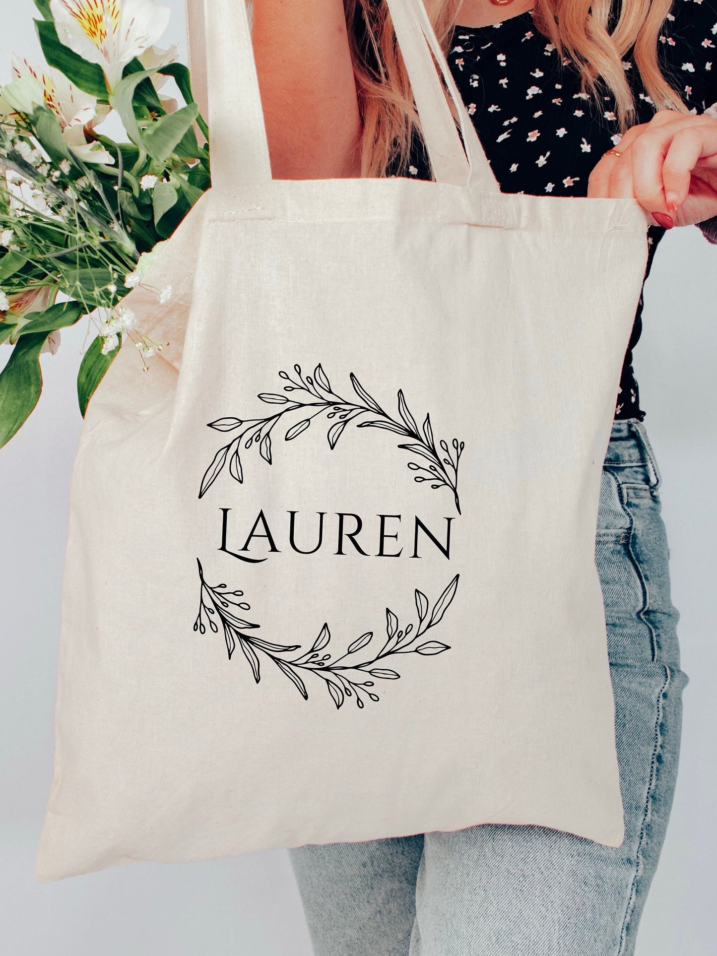 Personalized Name Tote - Bridesmaid Gift - Bridesmaid Name Bag - Personalized Bridesmaid Favors - Bachelorette Totes - Name Bag