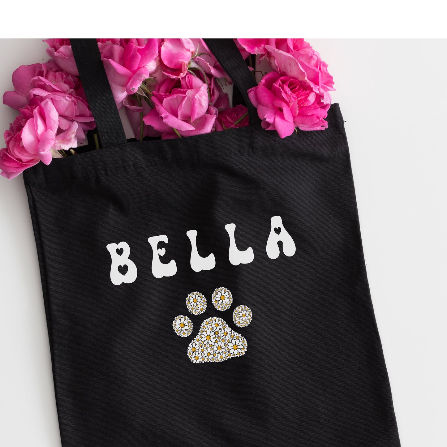 Personalized Dog Mom Gift Bag - Custom Pet Tote for Women - Cotton Canvas Unique Pet Overnight Bag - Cute Dog Lover Bag