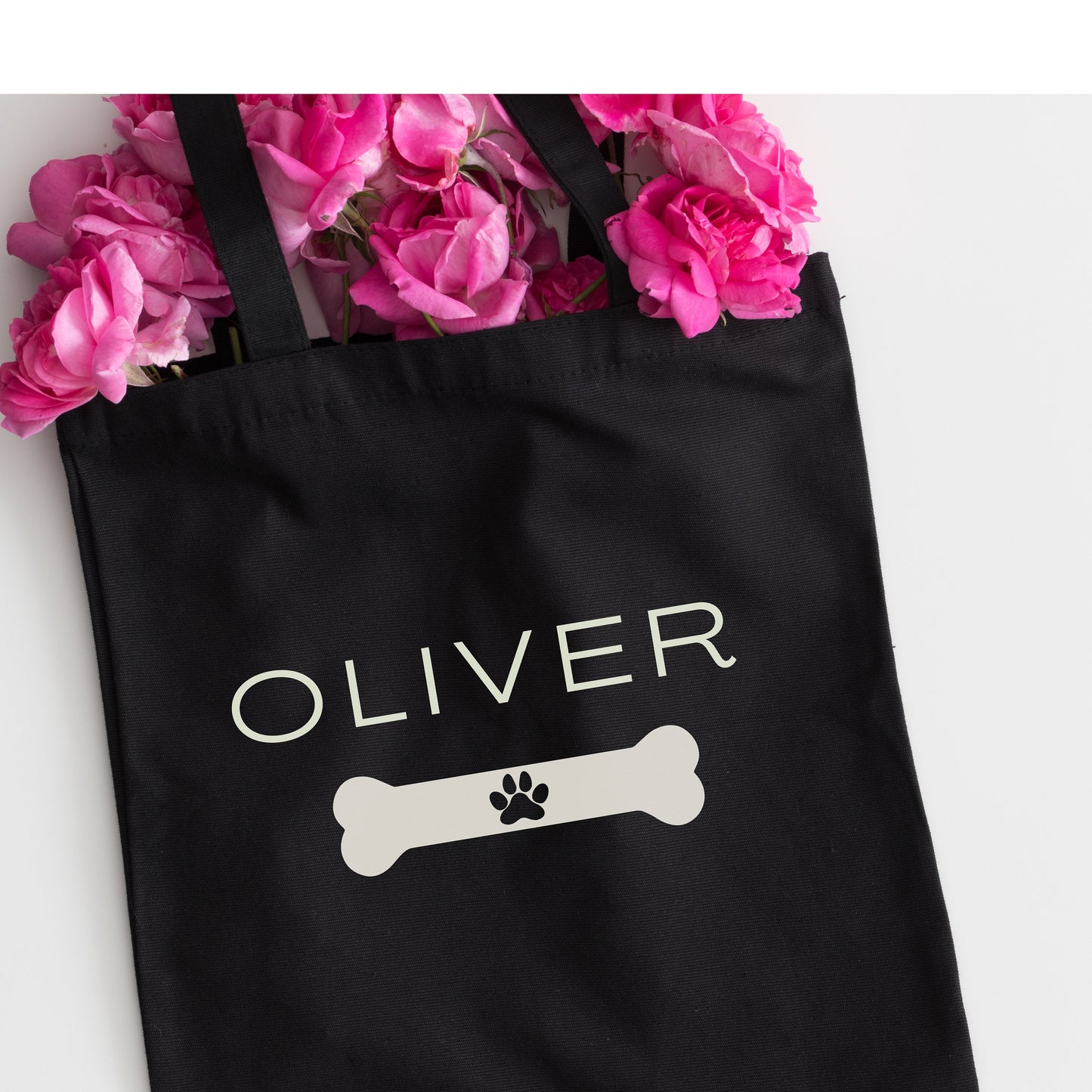 Personalized Pet Gift Tote Bag - Custom Pet Tote for Women - Cotton Canvas Unique Pet Overnight Bag - Cute Dog Lover Bag