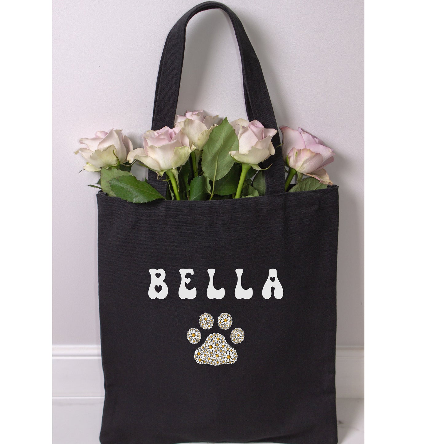 Personalized Dog Mom Gift Bag - Custom Pet Tote for Women - Cotton Canvas Unique Pet Overnight Bag - Cute Dog Lover Bag