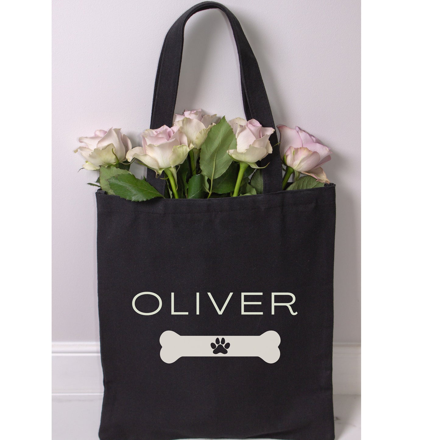 Personalized Pet Gift Tote Bag - Custom Pet Tote for Women - Cotton Canvas Unique Pet Overnight Bag - Cute Dog Lover Bag