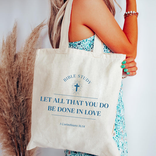 Bible Verse Tote Bag, Christian Scripture Gift, Faith-Based Canvas Bag, Religious Tote, Jesus Lover Gift, Bible Study Bag