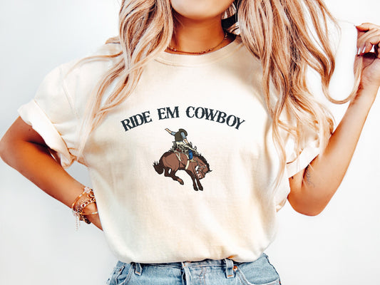 Ride Em Cowboy Western Shirt, Cowgirl Tee, Rodeo Shirt, Country Western T-shirt for Her