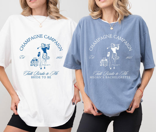 Talk Birdie to Me Shirt, Golf Bachelorette Party Tee, Custom Bride to Be Shirt, Girls Golf Weekend, Country Club Aesthetic Crewneck