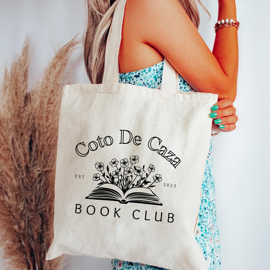 Custom Book Club Tote | Personalized Library Bag | Book Lover Gift | Reading Club Canvas Bag