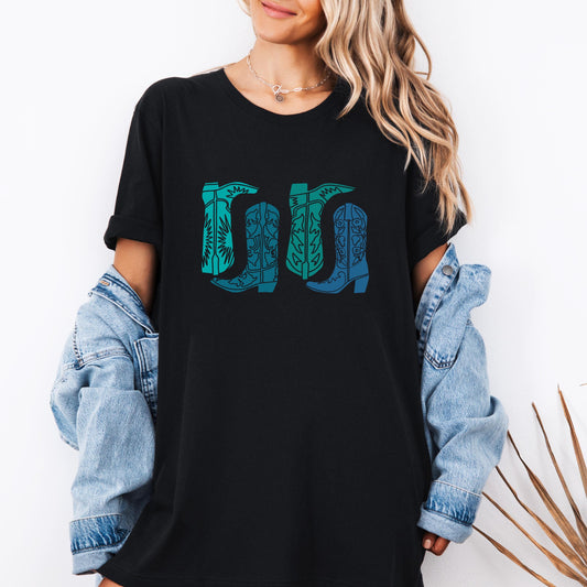 Cowboy Boots Western Shirt, Country Concert Tee, Rodeo Graphic Tee, Vintage Western T-Shirt, Bella Canvas Cowgirl Outfit
