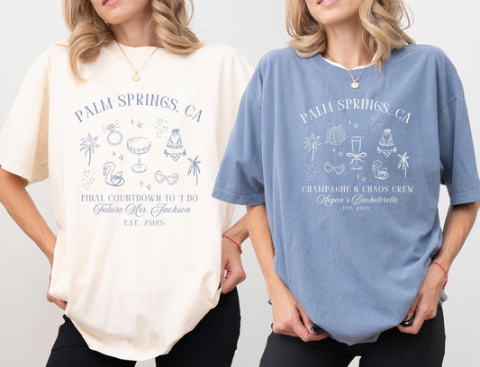Custom Bachelorette Shirts - Bride & Crew Matching Tees - Personalized Wedding Shirt - Summer Bach Party - I Do Crew - Bride’s Last Bash