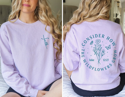 Christian Sweatshirt for Women, Comfort Colors Crewneck, Bible Verse Gift, Faith-Based Apparel, Trendy Jesus Shirt, Religious Gift