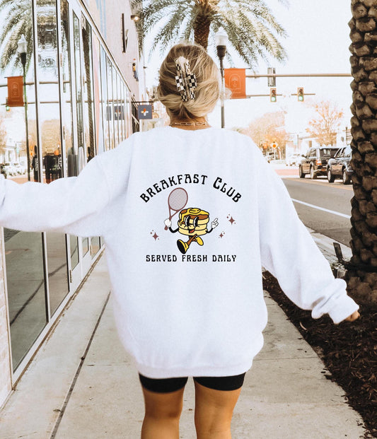 Tennis and Pancakes Sweatshirt, Retro Tennis Crewneck, Sporty Brunch Lover Gift, Vintage Breakfast Club Shirt, Tennis Girl Pullover