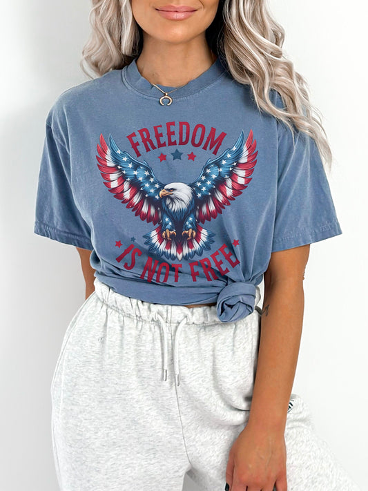 Freedom Is Not Free Shirt - Patriotic Eagle T-Shirt, 4th of July Graphic Tee, USA Independence Day Shirt, American Pride Unisex Tee