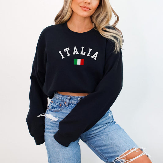 Italy Sweatshirt, Italian Flag Sweatshirt, Vacation in Italy, Italy Souvenir - Europe Sweatshirt for Her