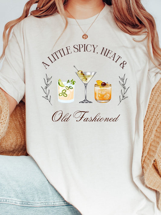 Funny Cocktail Shirt, Whiskey Old Fashioned Tee, Spicy Margarita Shirt, Women’s Drinking Shirt, Bella Canvas Unisex Tee, Bar Shirt