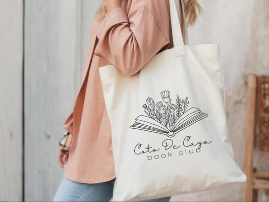 Personalized Book Club Tote | Custom Library Bag | Book Lover Gift | Reading Club Canvas Bag
