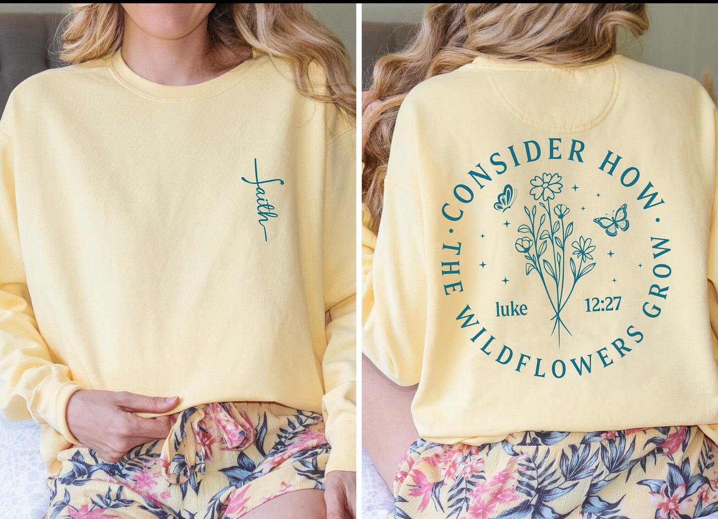 Christian Sweatshirt for Women, Comfort Colors Crewneck, Bible Verse Gift, Faith-Based Apparel, Trendy Jesus Shirt, Religious Gift