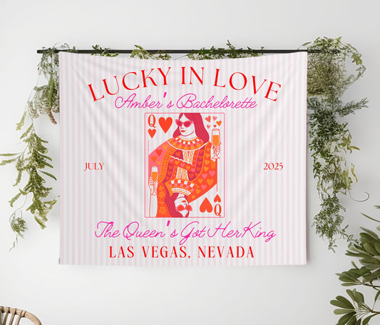 Welcome to Bach Banner, Pink Striped Bachelorette Party Sign, Custom Martini Girls Trip Decor, Elegant Bridal Shower Backdrop