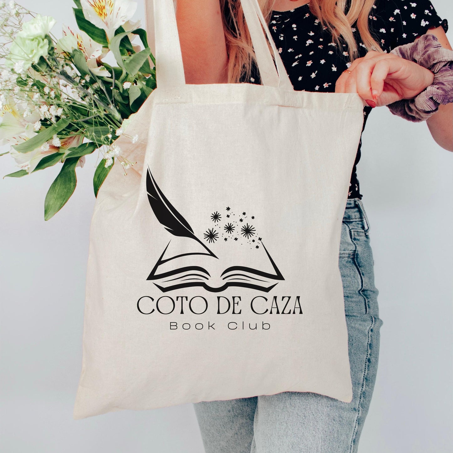 Personalized Book Club Tote | Custom Reading Bag | Book Lover Gift | Library Tote – Two Colors