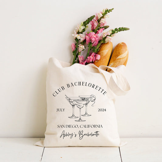 Custom Bachelorette or Birthday Tote | Personalized Travel Gift Bag for Bridesmaids & Friends