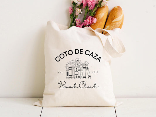 Personalized Book Lover Tote | Custom Library Bag | Book Club Gift | Canvas Reading Tote
